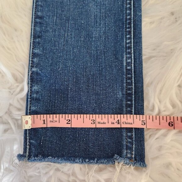 Madewell Jeans 9" High Rise Skinny Jeans Women Size 26 Raw‎ Hem 28" - Picture 13 of 14
